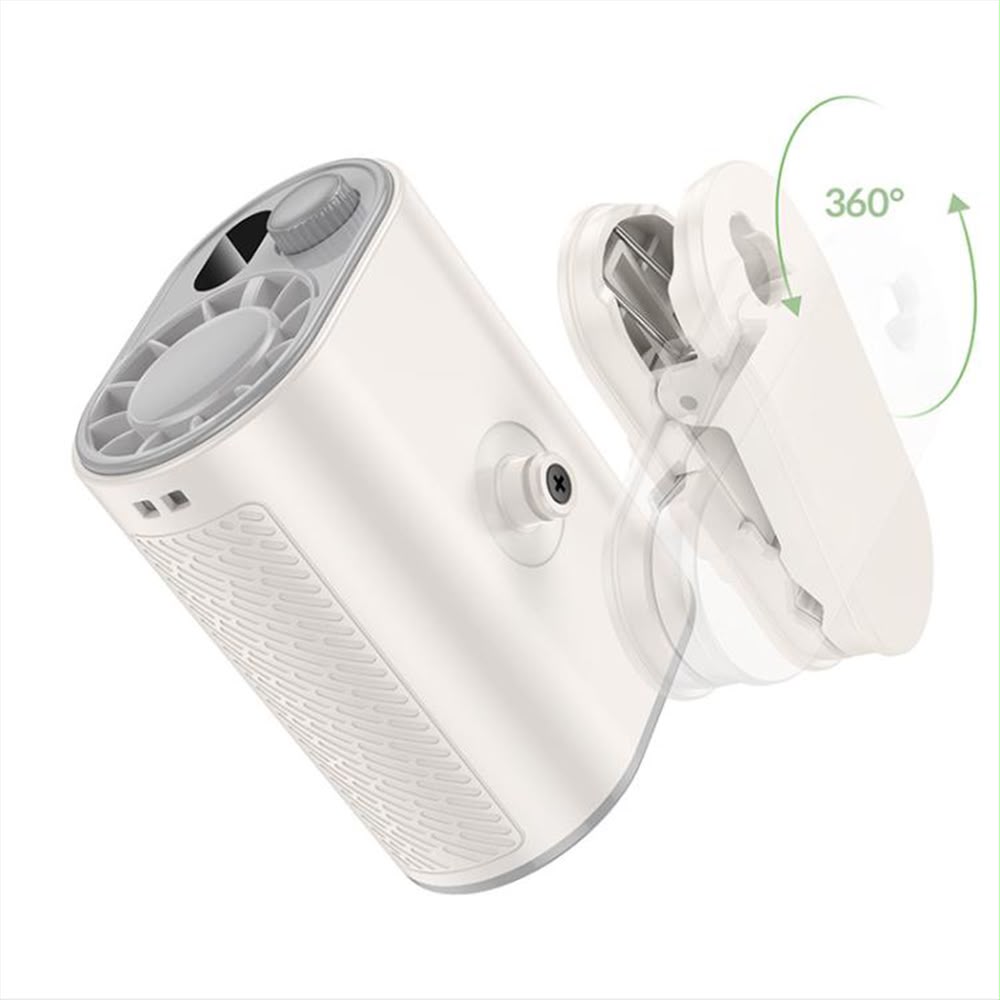 مروحة Hoco HX609 المحمولة متعددة الاستخدامات بمشبك تثبيت