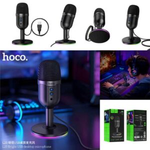Alternative view of ميكروفون مكتبي Hoco L25 Bright USB مع إضاءة RGB