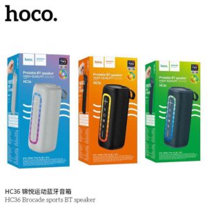 مكبر صوت HOCO HC36 Brocade الرياضي بتقنية Bluetooth 5.4 مع TWS وFM وTF