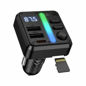 جهاز إرسال FM للسيارة HOCO E89 مع Bluetooth وشحن سريع PD وQC – أسود