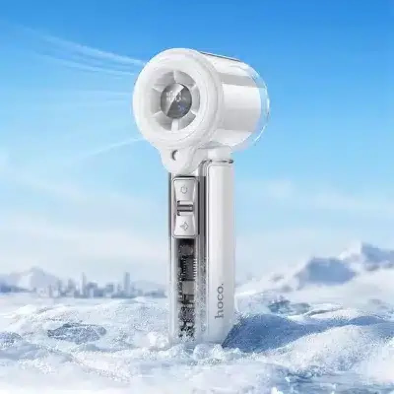 مروحة Hoco HX613 المحمولة باليد مع خاصية الرذاذ المبرد وشاشة LED - الصورة 3