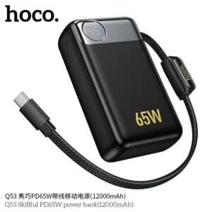 بنك طاقة HOCO Q53 Skillful بسعة 12000mAh وشحن سريع PD 65W