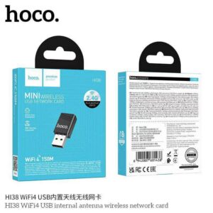Alternative view of محول شبكة لاسلكي Hoco HI38 USB Nano Wi-Fi 4 بسرعة 150Mbps