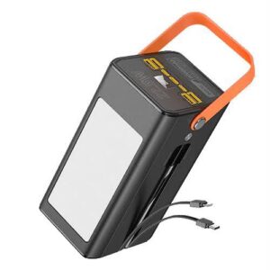 باور بانك HOCO DB49 سعة 100000mAh بقوة 22.5W مع كابل مدمج